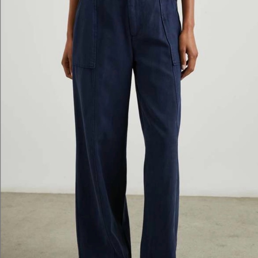 Rails Greer Navy Wide-Leg Utility Pants